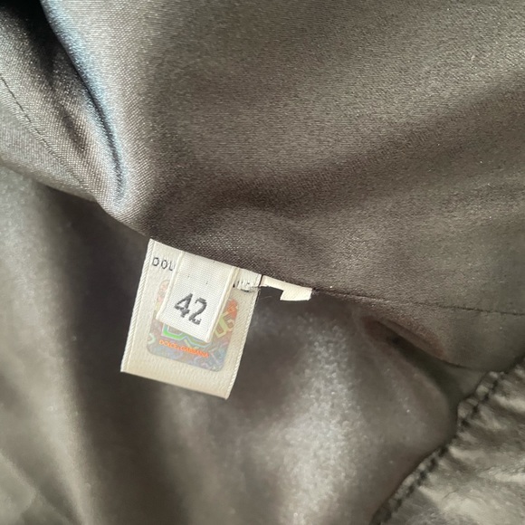 Dolce and Gabbana black leather jacket